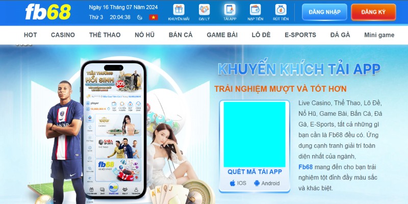 App cá cược FB68 trên điện thoại cực tiện lợi